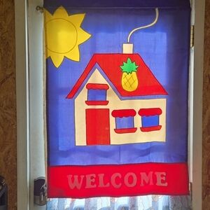 Vintage Welcome Home Pineapple Garden Decorative Flag 27 X 40 Nylon